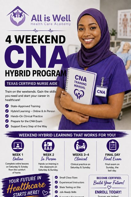 4-Weekend CNA program card